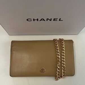 Authentic Chanel Coco Wallet with Added chain Bag